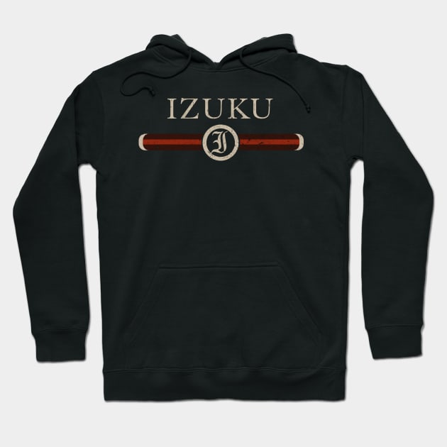 Proud Name Izuku Distressed Anime Gifts Vintage Styles Hoodie by Beautiful Giant Spider